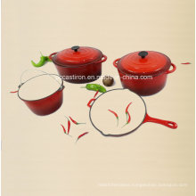 4PCS Cast Iron Cookware Set Ce Approved Factory